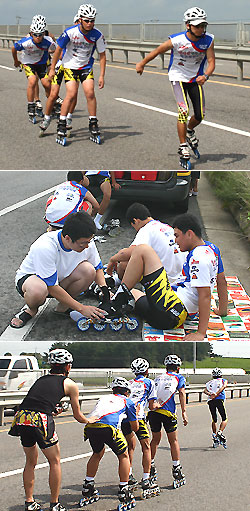 청주 성신학교 인라인 레이싱팀 국토종단